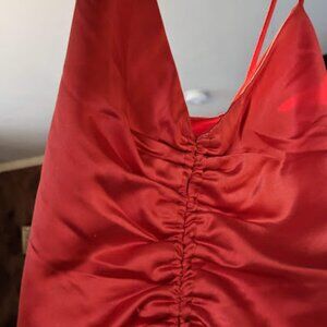 Jason Wu NWT ruched front maxi with cross strap back Orange M